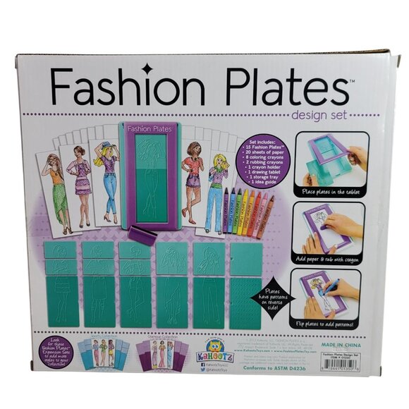 Fashion Plates Design Set Imprint Rubbing Arts & Crafts Mix & Match Drawing 2015 - Picture 9 of 13